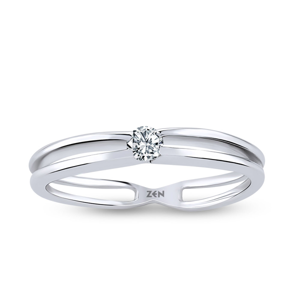 0,10ct Diamond Solitaire Ring